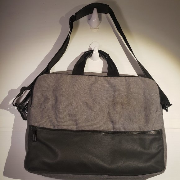 PX Los Angeles laptop bag grey black shoulder strap hand grips multiple pockets - Picture 4 of 13